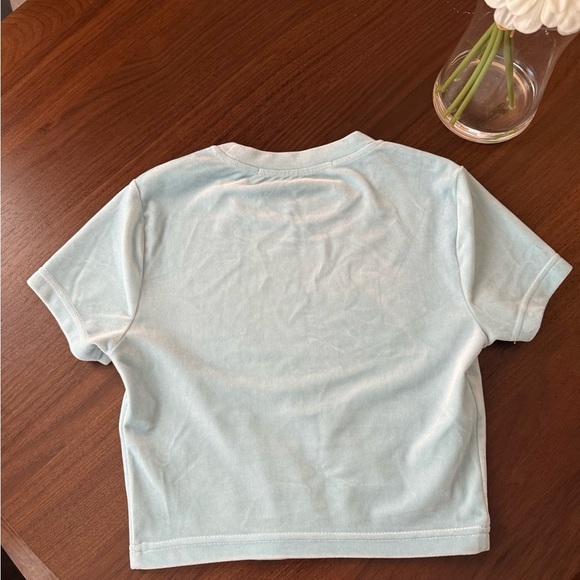 Hello Kitty Light Blue Velour Kids T-Shirt - Picture 7 of 9